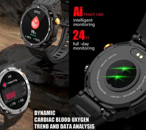 Smartwatch Męski Rubicon RNCF25-1 BLACK Smartwatch Męski Rubicon RNCF25-1 BLACK
