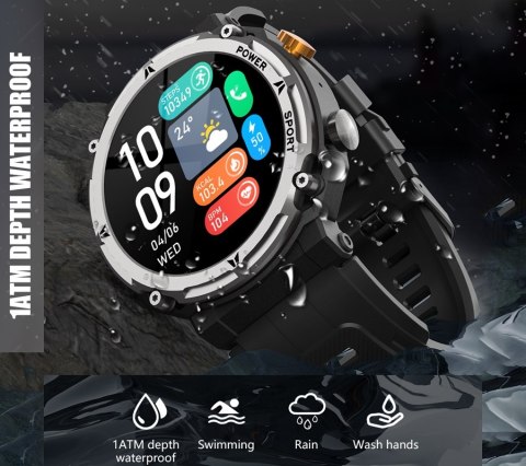 Smartwatch Męski Rubicon RNCF25-1 BLACK Smartwatch Męski Rubicon RNCF25-1 BLACK