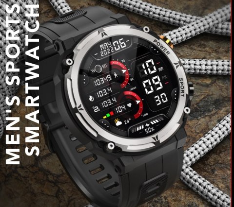 Smartwatch Męski Rubicon RNCF25-1 BLACK Smartwatch Męski Rubicon RNCF25-1 BLACK