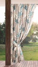 ZASŁONA GOTOWA GARDEN 8 NA TAŚMIE 155 X 200 CM BEŻOWY EUROFIRANY