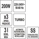 MIKSER RĘCZNY 200-250W MISA, STAL NIERDZEWNA
