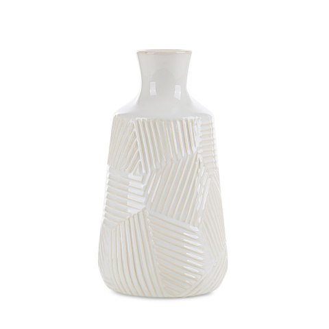 WAZON DEKORACYJNY ROMINA (01) O 13 X 23 CM KREMOWY EUROFIRANY WAZON DEKORACYJNY ROMINA (01) O 13 X 23 CM KREMOWY EUROFIRANY