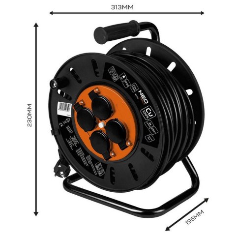 PRZEDŁUŻACZ BĘBNOWY 20M 3*1.5MM2 PRZEDŁUŻACZ BĘBNOWY 20M 3*1.5MM2