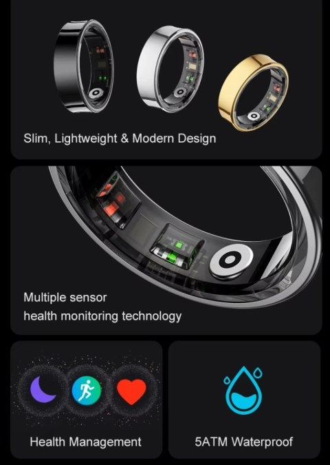 Smart Ring RUBICON R2 Silver SIZE-7(US) SMARUB319 Smart Ring RUBICON R2 Silver SIZE-7(US) SMARUB319
