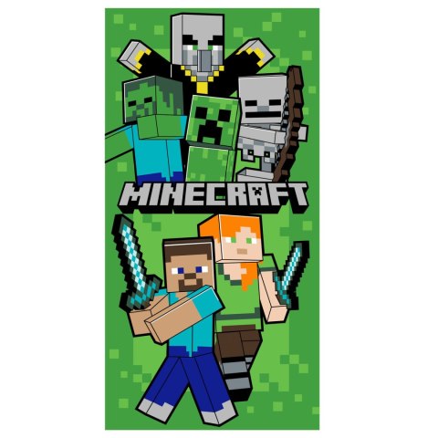 Ręcznik bawełniany 70x140 Minecraft zielony Jerry Fabrics Ręcznik bawełniany 70x140 Minecraft zielony Jerry Fabrics