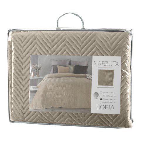 NARZUTA SOFIA 200 X 220 CM BEŻOWY NARZUTA SOFIA 200 X 220 CM BEŻOWY
