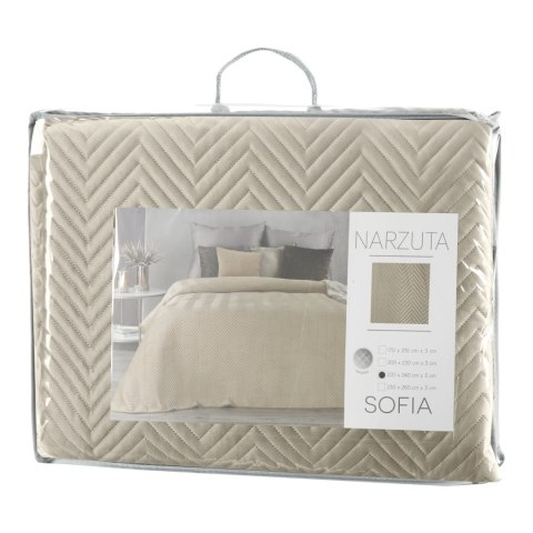NARZUTA SOFIA 200 X 220 CM KREMOWY NARZUTA SOFIA 200 X 220 CM KREMOWY