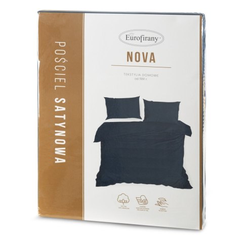 KOMPLET POŚCIELI NOVA3 220 X 200 CM CIEMNOGRANATOWY KOMPLET POŚCIELI NOVA3 220 X 200 CM CIEMNOGRANATOWY