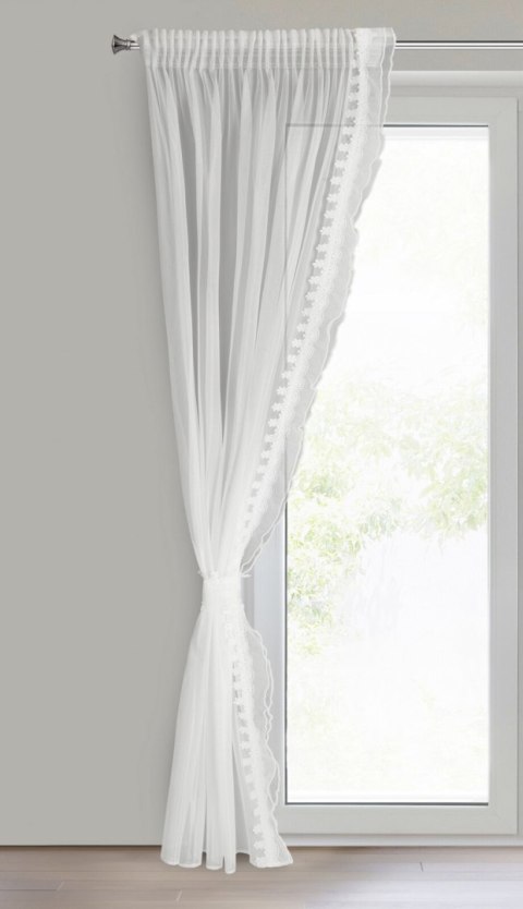 FIRANA GOTOWA LARISA NA TAŚMIE 140 X 270 CM BIAŁY FIRANA GOTOWA LARISA NA TAŚMIE 140 X 270 CM BIAŁY