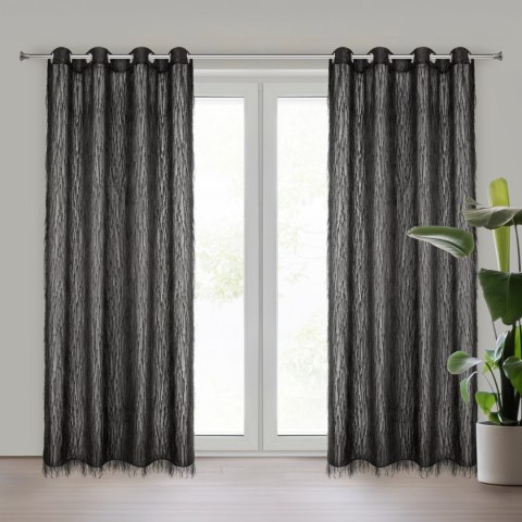 ZASŁONA GOTOWA AURORA 140 X 250 CM CZARNY ZASŁONA GOTOWA AURORA 140 X 250 CM CZARNY