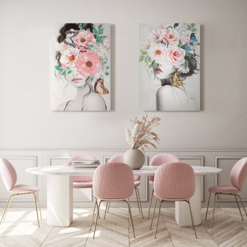 OBRAZ 461A 70 X 100 CM RÓŻOWY OBRAZ 461A 70 X 100 CM RÓŻOWY