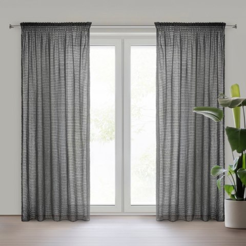 ZASŁONA GOTOWA REINA NA TAŚMIE 135 X 270 CM CZARNY ZASŁONA GOTOWA REINA NA TAŚMIE 135 X 270 CM CZARNY
