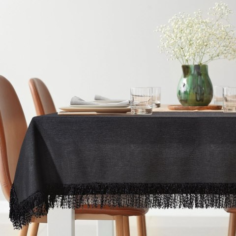 OBRUS JASPER 140 X 280 CM CZARNY OBRUS JASPER 140 X 280 CM CZARNY