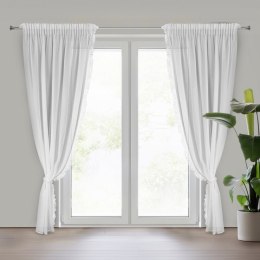 FIRANA GOTOWA ELENA NA TAŚMIE 140 X 270 CM BIAŁY