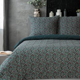 KOMPLET POŚCIELI ESPRIT 06 220 X 200 CM CIEMNOZIELONY