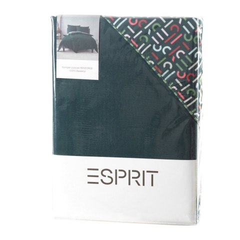 KOMPLET POŚCIELI ESPRIT 06 220 X 200 CM CIEMNOZIELONY KOMPLET POŚCIELI ESPRIT 06 220 X 200 CM CIEMNOZIELONY
