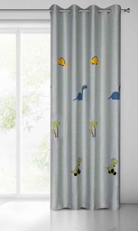 ZASŁONA GOTOWA DINO 140 X 250 CM SREBRNY ZASŁONA GOTOWA DINO 140 X 250 CM SREBRNY