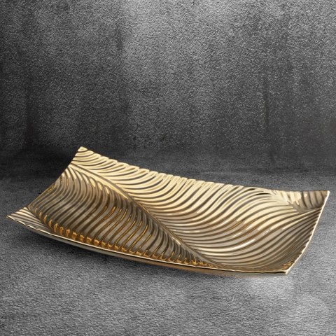 PATERA DEKORACYJNA SENA 45 X 25 X 8 CM ZŁOTY PATERA DEKORACYJNA SENA 45 X 25 X 8 CM ZŁOTY
