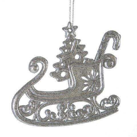 OZDOBA ŚWIĄTECZNA PL 12 X 10 CM SREBRNY OZDOBA ŚWIĄTECZNA PL 12 X 10 CM SREBRNY