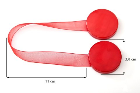 UPINACZ DEKORACYJNY Z MAGNESEM 11 CM CZERWONY UPINACZ DEKORACYJNY Z MAGNESEM 11 CM CZERWONY