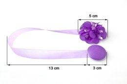 UPINACZ DEKORACYJNY Z MAGNESEM 15 CM FIOLETOWY