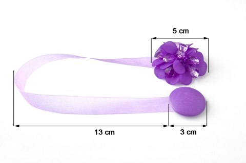 UPINACZ DEKORACYJNY Z MAGNESEM 15 CM FIOLETOWY UPINACZ DEKORACYJNY Z MAGNESEM 15 CM FIOLETOWY