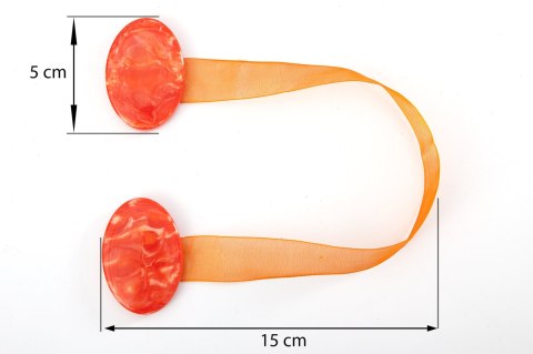 UPINACZ DEKORACYJNY Z MAGNESEM 15 CM POMARAŃCZOWY UPINACZ DEKORACYJNY Z MAGNESEM 15 CM POMARAŃCZOWY