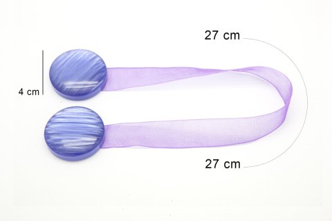 UPINACZ DEKORACYJNY Z MAGNESEM 27 CM FIOLETOWY UPINACZ DEKORACYJNY Z MAGNESEM 27 CM FIOLETOWY