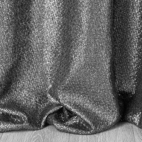 ZASŁONA GOTOWA GLOSSY 140 X 250 CM CZARNY ZASŁONA GOTOWA GLOSSY 140 X 250 CM CZARNY
