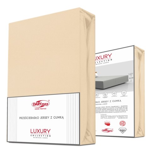 Prześcieradło jersey elastan z gumką 26 SAND/PIASKOWY/220x200x30 Darymex Prześcieradło jersey elastan z gumką 26 SAND/PIASKOWY/220x200x30 Darymex