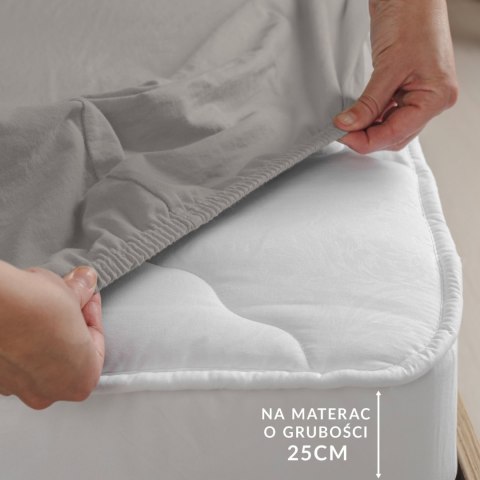 Prześcieradło jersey elastan z gumką 59 BLEI/POPIEL/220x200x30 Darymex Prześcieradło jersey elastan z gumką 59 BLEI/POPIEL/220x200x30 Darymex