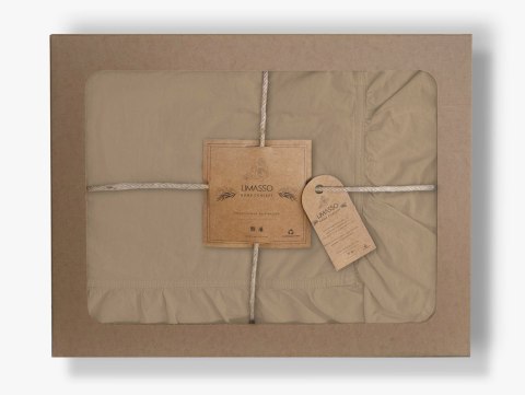 Pościel bawełniana AKDENIZ BEIGE/160x200(P) STONEWASHED Limasso Pościel bawełniana AKDENIZ BEIGE/160x200(P) STONEWASHED Limasso