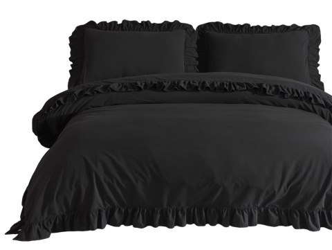 Pościel bawełniana BLACK/220X200(P) STONEWASHED Limasso Pościel bawełniana BLACK/220X200(P) STONEWASHED Limasso