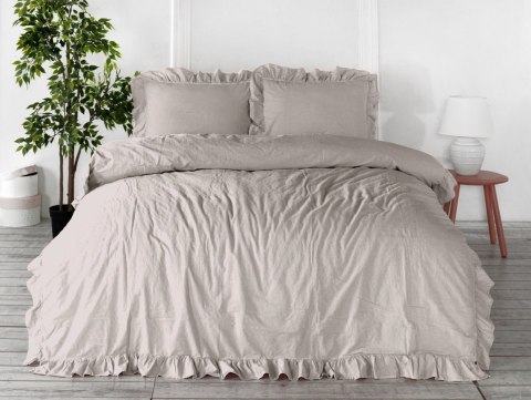Pościel bawełniana NATURAL CREAM/220X200(P) STONEWASHED Limasso Pościel bawełniana NATURAL CREAM/220X200(P) STONEWASHED Limasso
