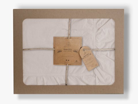Pościel bawełniana NATURAL CREAM/220X200(P) STONEWASHED Limasso Pościel bawełniana NATURAL CREAM/220X200(P) STONEWASHED Limasso
