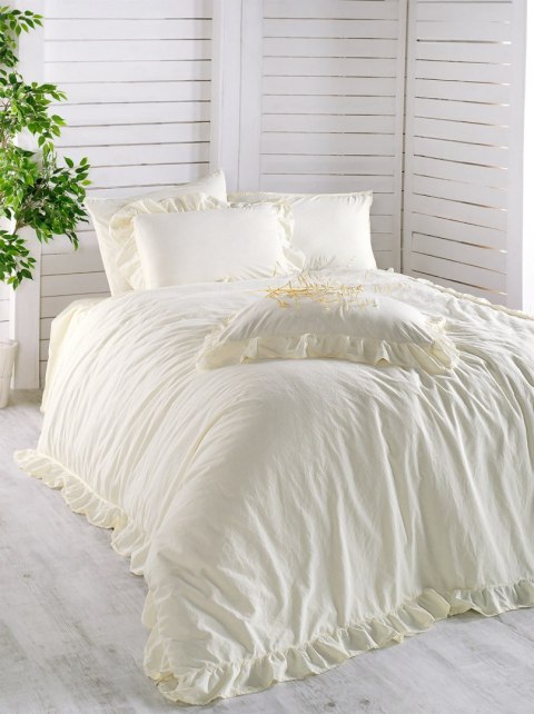 Pościel bawełniana SNOW WHITE/220X200(P) STONEWASHED Limasso Pościel bawełniana SNOW WHITE/220X200(P) STONEWASHED Limasso