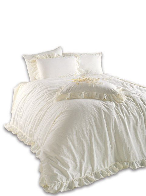 Pościel bawełniana SNOW WHITE/220X200(P) STONEWASHED Limasso Pościel bawełniana SNOW WHITE/220X200(P) STONEWASHED Limasso