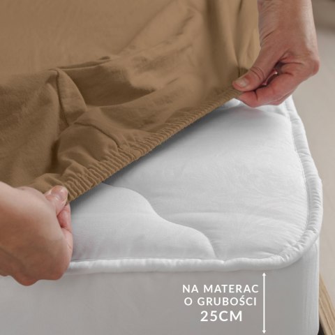 Prześcieradło jersey elastan z gumką 54 BRAUN/BRĄZ/220x200x30 Darymex Prześcieradło jersey elastan z gumką 54 BRAUN/BRĄZ/220x200x30 Darymex