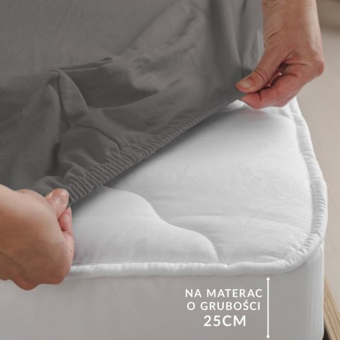 Prześcieradło jersey elastan z gumką ANTHRACITE/ANTRACYT/180x200x30 Darymex Prześcieradło jersey elastan z gumką ANTHRACITE/ANTRACYT/180x200x30 Darymex