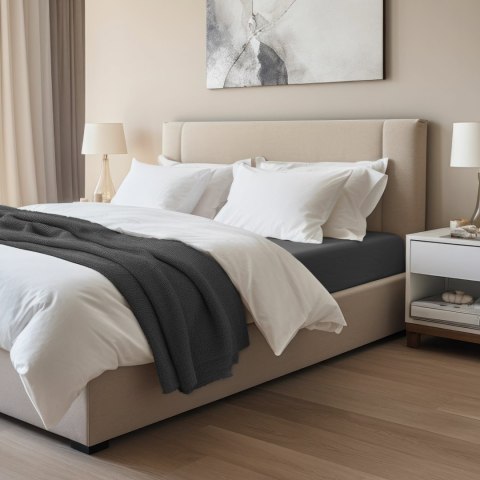 Prześcieradło jersey elastan z gumką BLACK/CZARNY/180x200x30 Darymex Prześcieradło jersey elastan z gumką BLACK/CZARNY/180x200x30 Darymex