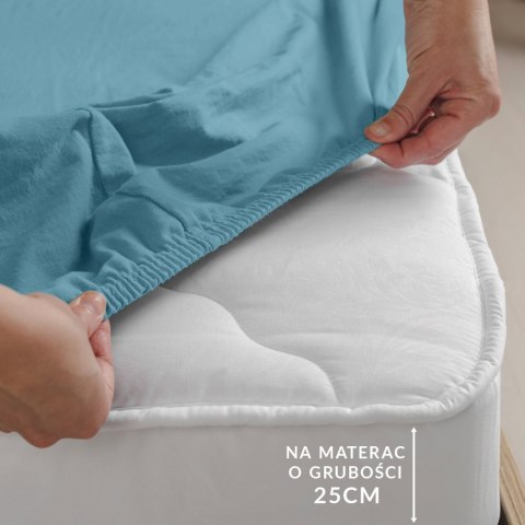 Prześcieradło jersey elastan z gumką BLUE/NIEBIESKI/180x200x30 Darymex Prześcieradło jersey elastan z gumką BLUE/NIEBIESKI/180x200x30 Darymex