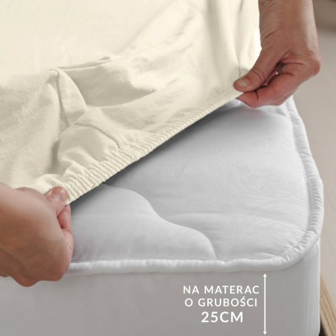 Prześcieradło jersey elastan z gumką ECRU/EKOLOGIA/220x200x30 Darymex Prześcieradło jersey elastan z gumką ECRU/EKOLOGIA/220x200x30 Darymex