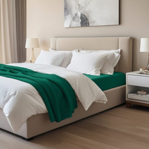 Prześcieradło jersey elastan z gumką GREEN/ZIELONY/90x200x30 Darymex Prześcieradło jersey elastan z gumką GREEN/ZIELONY/90x200x30 Darymex