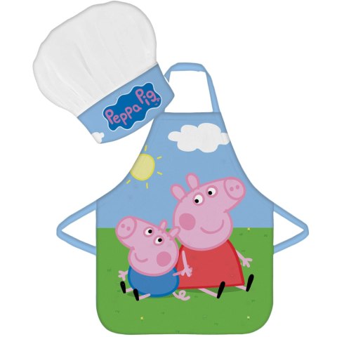 Fartuszek dziecięcy z czapką Peppa i George Aptex Fartuszek dziecięcy z czapką Peppa i George Aptex