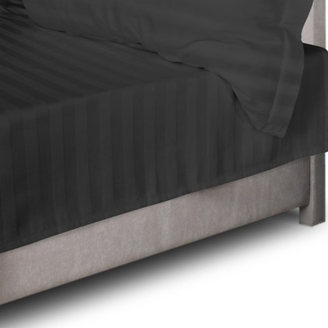 Prześcieradło satyna bambusowo-bawełniana STRIPE BLACK/220x260 Darymex Prześcieradło satyna bambusowo-bawełniana STRIPE BLACK/220x260 Darymex