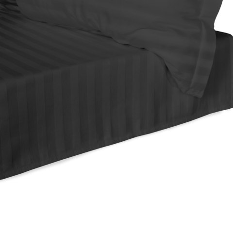 Prześcieradło satyna bambusowo-bawełniana STRIPE BLACK/220x260 Darymex Prześcieradło satyna bambusowo-bawełniana STRIPE BLACK/220x260 Darymex