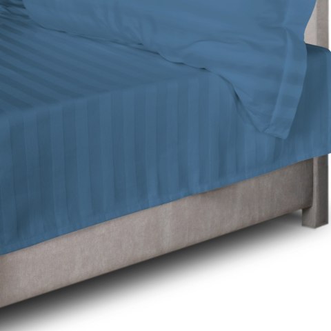 Prześcieradło satyna bambusowo-bawełniana STRIPE CORNFLOWER/220x260 Darymex Prześcieradło satyna bambusowo-bawełniana STRIPE CORNFLOWER/220x260 Darymex