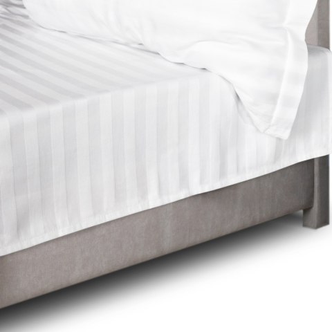 Prześcieradło satyna bambusowo-bawełniana STRIPE WHITE/220x260 Darymex Prześcieradło satyna bambusowo-bawełniana STRIPE WHITE/220x260 Darymex
