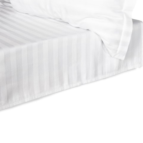 Prześcieradło satyna bambusowo-bawełniana STRIPE WHITE/220x260 Darymex Prześcieradło satyna bambusowo-bawełniana STRIPE WHITE/220x260 Darymex