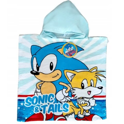 Ręcznik bawełniany ponczo z kapturem 50x100 Sonic Aptex Ręcznik bawełniany ponczo z kapturem 50x100 Sonic Aptex